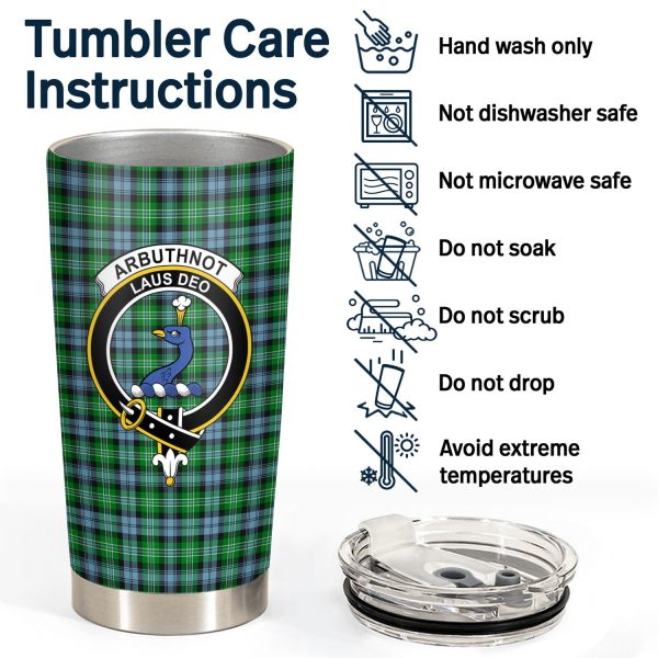Arbuthnot Ancient Tartan Crest Tumbler Hot on Sale - Image 4