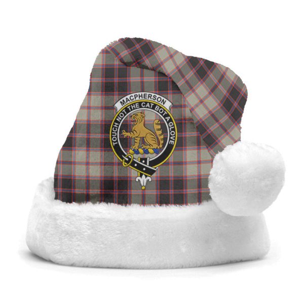 MacPherson Hunting Ancient Tartan Crest Christmas Hat For Discount