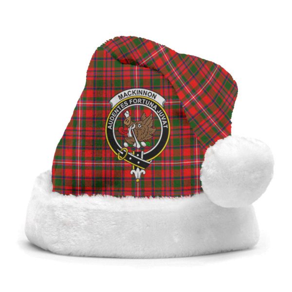 MacKinnon Modern Tartan Crest Christmas Hat Hot on Sale