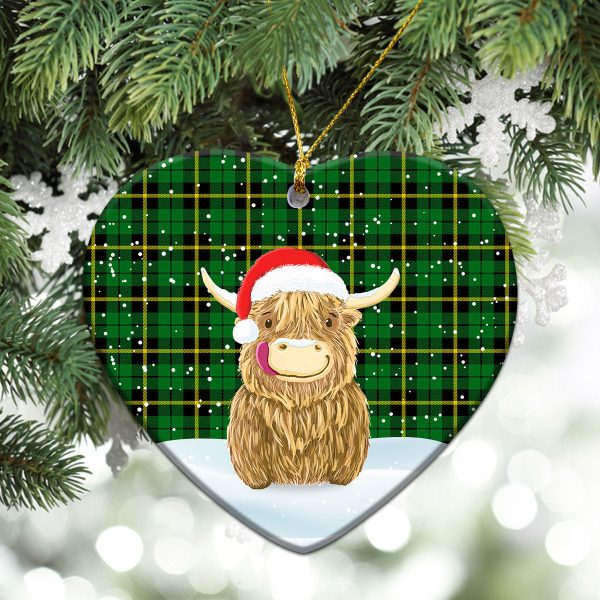 Wallace Hunting Modern Tartan Christmas Ceramic Ornament - Highland Cows Style Supply - Image 5