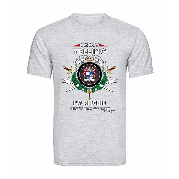Ritchie Tartan Crest T-shirt - I m not yelling style Sale - Image 5