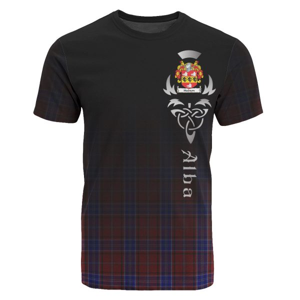 Hudson Tartan Crest T-shirt - Alba Celtic Style Discount