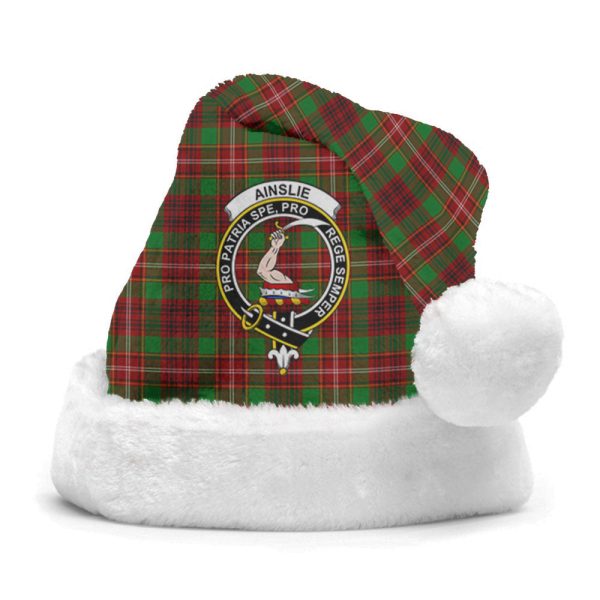 Ainslie Tartan Crest Christmas Hat Discount