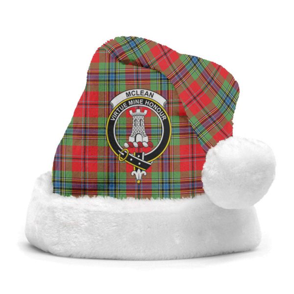McLean of Duart Modern Tartan Crest Christmas Hat on Sale