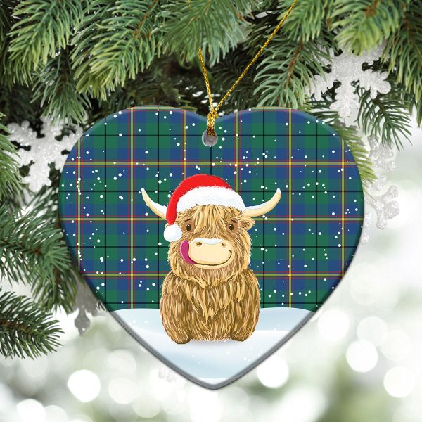 Carmichael Ancient Tartan Christmas Ceramic Ornament - Highland Cows Style For Cheap - Image 5