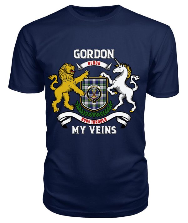 Gordon Dress Modern Tartan Crest 2D T-shirt - Blood Runs Through My Veins Style Cheap - Image 5