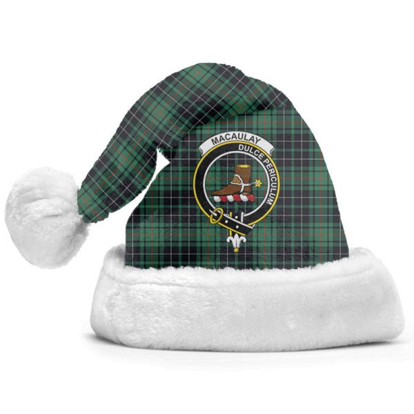 MacAulay Hunting Ancient Tartan Crest Christmas Hat Fashion - Image 2