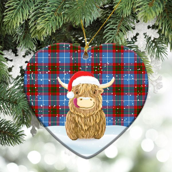 Pennycook Tartan Christmas Ceramic Ornament - Highland Cows Style Discount - Image 5