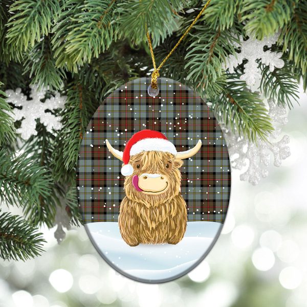 MacLeod of Harris Weathered Tartan Christmas Ceramic Ornament - Highland Cows Style Online - Image 3