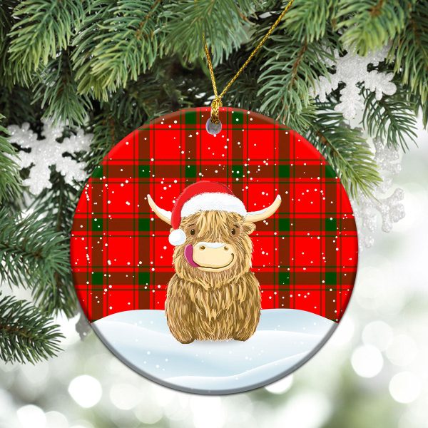 Darroch (Gourock) Tartan Christmas Ceramic Ornament - Highland Cows Style Cheap - Image 2
