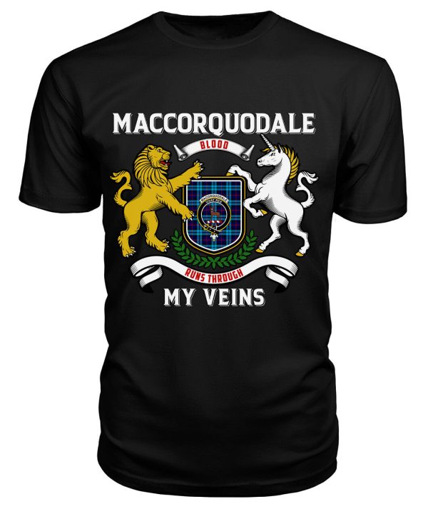 MacCorquodale Tartan Crest 2D T-shirt - Blood Runs Through My Veins Style Cheap