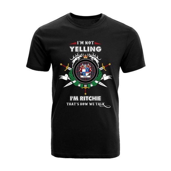 Ritchie Tartan Crest T-shirt - I m not yelling style Sale