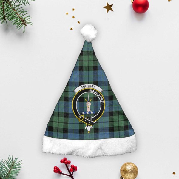 MacKay Ancient Tartan Crest Christmas Hat Online now - Image 3