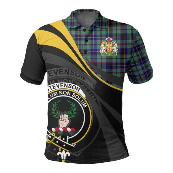 Stevenson Tartan Polo Shirt - Royal Coat Of Arms Style - Adult Kid Online now