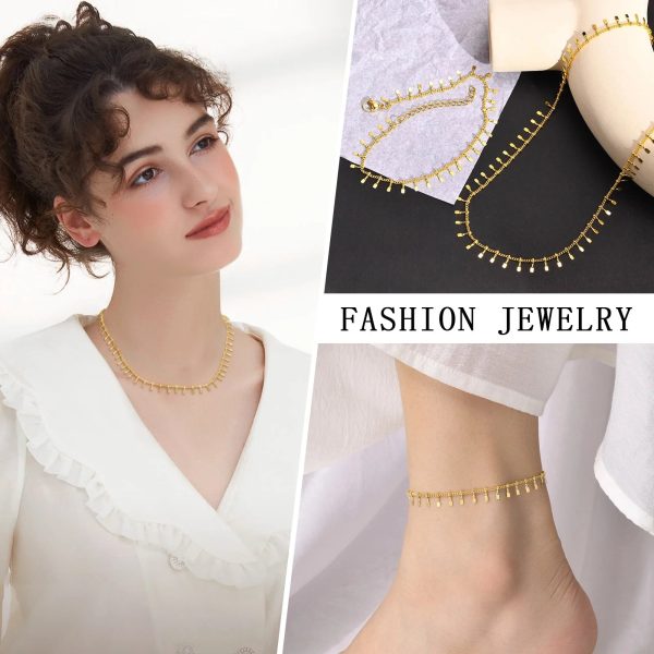 Stainless Steel Dangle Anklet for Women Fringe Chain Anklet Jewelry Fashion - Image 3